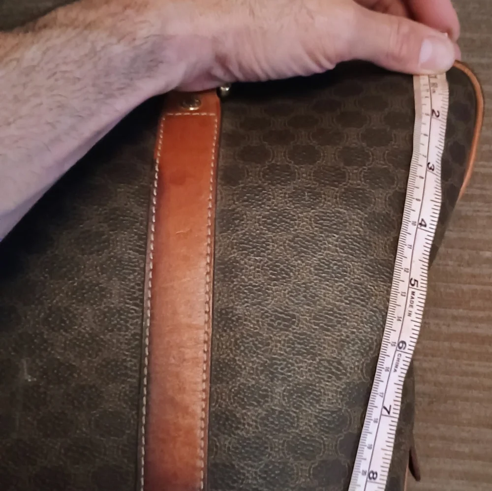 Vintage Celine Leather Macadam Boston Bag
